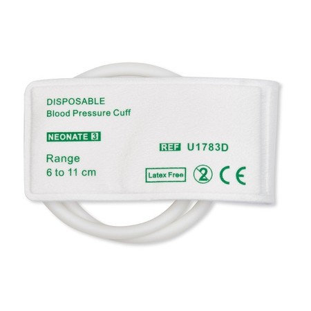 CABLES & SENSORS Disposable NIBP Cuff, Neonate #3 Dual Tube Hose 6, 11 cm, PK10 F1783D-C05-100
